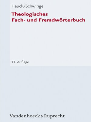 cover image of Theologisches Fach- und Fremdwörterbuch